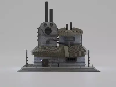 Small Asian Style Building Free low-poly 3D model