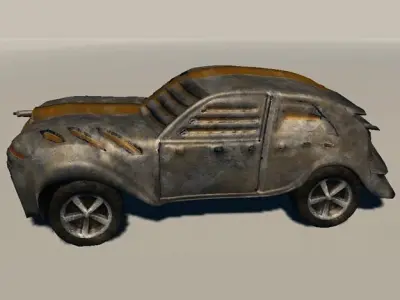 Thracar old rusty car 3D print model