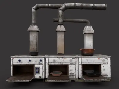 Old Industrial Ovens 3D model