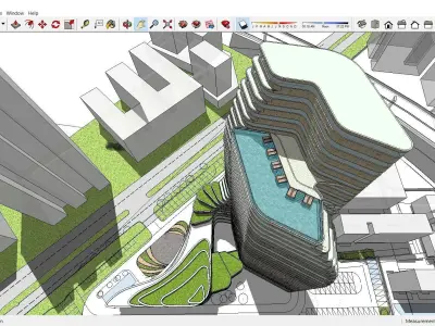 Sketchup Hotel G6 3D model