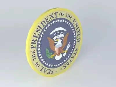 Large lettered Presidential Seal Free 3D model