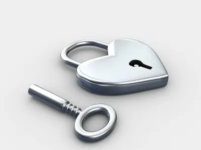 Heart lock 3D model purchase