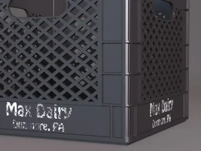 Plastic Milk Crate 3D model