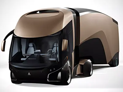 Futuristic Semi Truck 3D model purchase