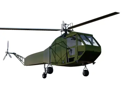 Sikorsky R-4 Helicopter  3D model