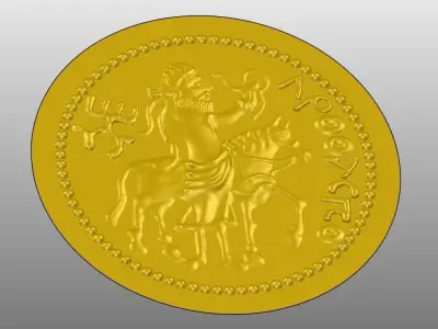 Coin pendant Free 3D model buy