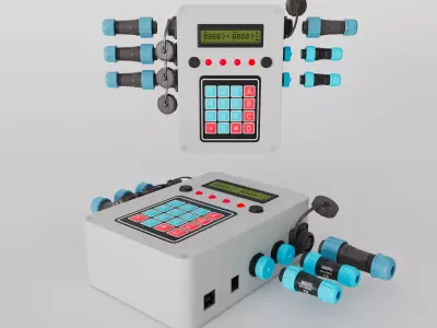Button box controller 3D model