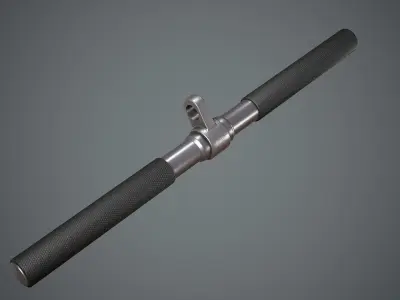 Gym Equipments Push Pull Handle Bar Cable Rope Low-poly 3D model