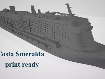Costa Smeralda cruise ship 3D print model 3D print model