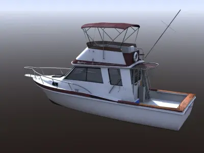 Californian Sportfish Boat 3D model
