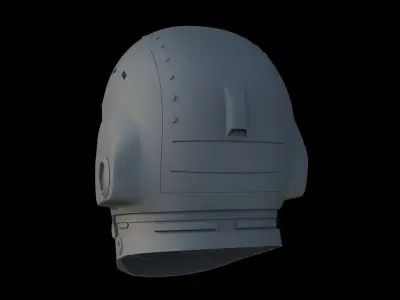 Sci-Fi Helmet 3D model 16