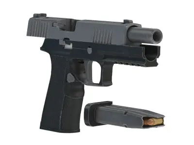 P320-XTEN Pistol Low Poly PBR Realistic Low-poly 3D model
