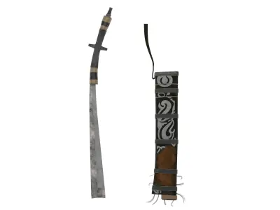 Pandat Sword Low-poly 3D model