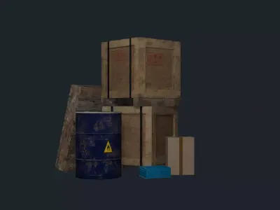 Indie Pack 1 - Props Warehouses Low-poly 3D model