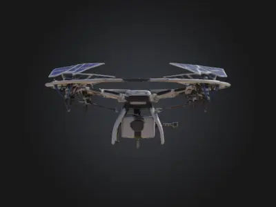 Solar Panel Aerial Charging Drone FRD-03 3D model
