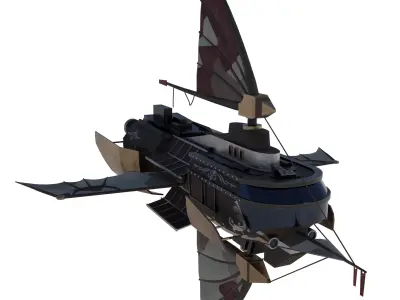 Airship Low-poly 3D model purchase