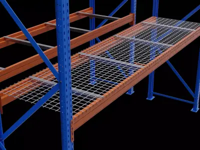 Warehouse Shelf for Pallet Storage 3D model