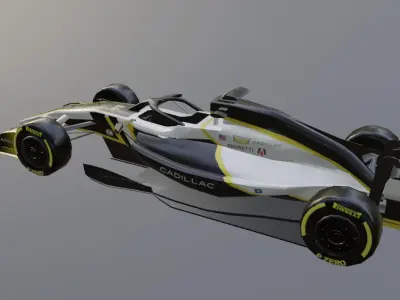 Cadillac F1 team 2026 concept car  Low-poly 3D model