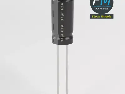 Electrolytic capacitor 3D model purchase