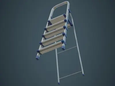 Step Ladder 4A Low-poly 3D model