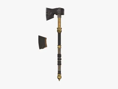 Axe GameReady Low-poly 3D model