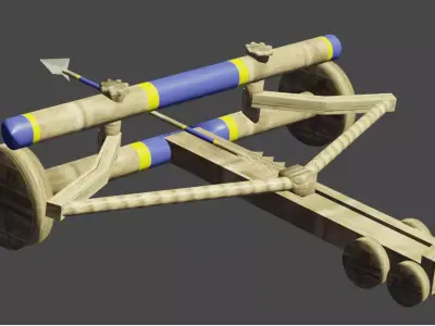 catapult Low-poly 3D model buy