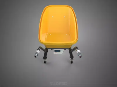 DIRECT DRIVE MOTOR HUB ELECTRIC WHEEL CASTER WHEELBARROW BARROW 3D model