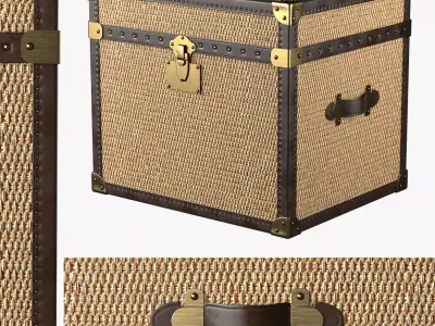 MAYFAIR RATTAN SIDE TABLE 3D model
