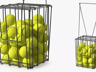 Wire Tennis Ball Hopper Basket 3D model