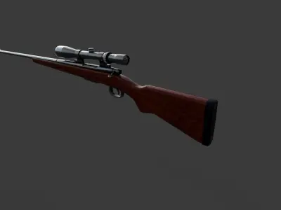 Hunting Rifle Game Ready 3D model
