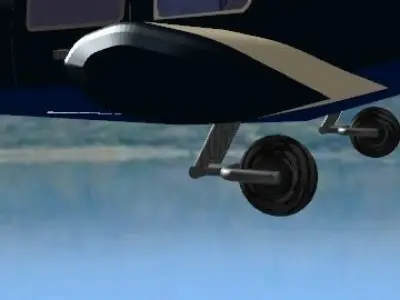 Bell 222 helicopter 1 3D model