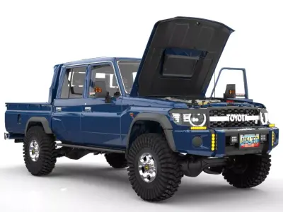 Toyota Land Cruiser GR 2012 Low-poly 3D model