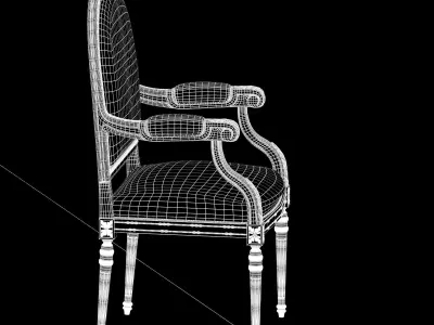 Francesco Molon ARMCHAIR WITH CARVING Vray - Corona 3D model