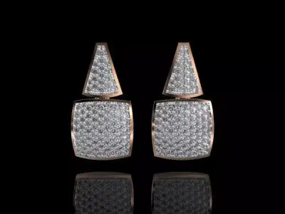 EARRINGS ALLURE ANTIQUE 12 3D print model