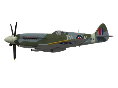 Supermarine Spitfire Mk-XIV 3D model purchase