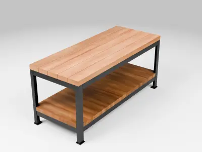 Buffet table - Industrial Low-poly 3D model