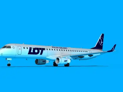 Embraer Emb-190 Polish LOT 3D model