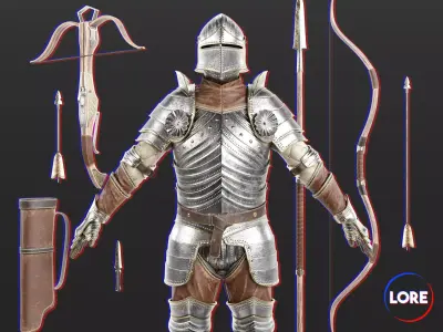 Medieval Collection Noble Archer 3D Model Pack