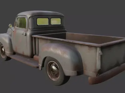 Vintage Rusty Pickup Truck 3D Model 3D model 31