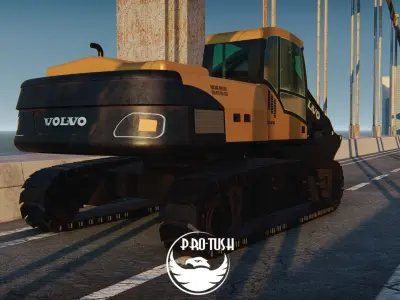 EXCAVATORS VOLVO EC210B Low-poly 3D model