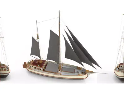historical sailing ship I 3D model
