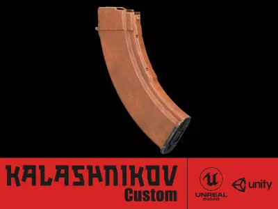AK - Magazine -Bakelite Low-poly 3D model
