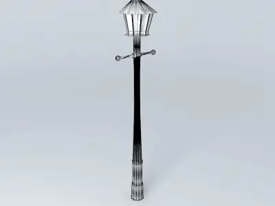 Eco Rail TrackStation LampDummy Old Steam Days Free 3D model