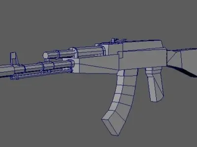 Weapon ak-47 Low-poly 3D model