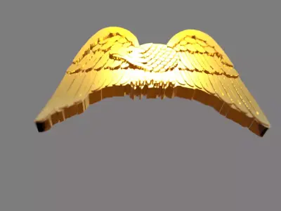us army eagle emblem Low-poly 3D model