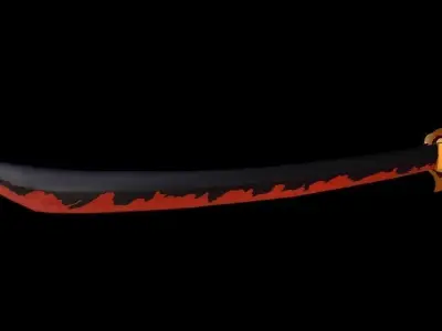 Rengoku Kyojuro sword - Kimetsu no Yaiba 3D model 3D print model