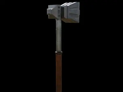Hammer Weapon PBR 3D model