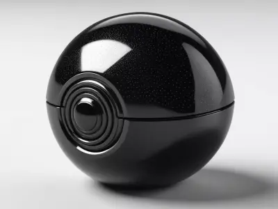 Sleek Black SciFi Orb 3D model