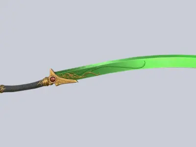 Nature blade Low-poly 3D model purchase