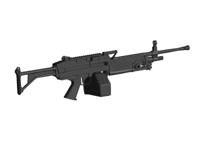 FN Minimi mini machine gun 3D model